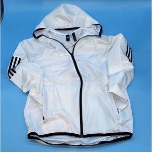 Adidas White Windbreaker (S)